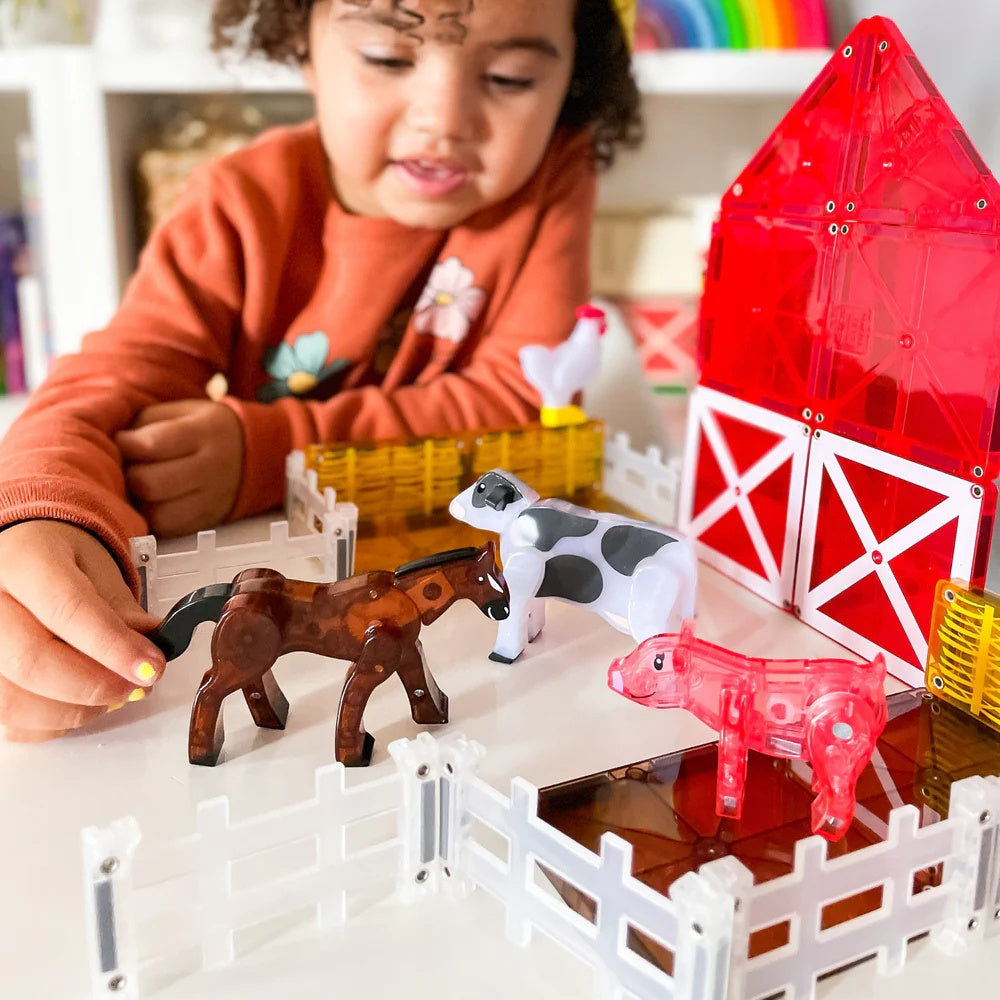 Magna-Tiles - Magnetic Construction Set - Farm Animals Set - 25pcs
