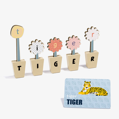 TopBright - ABC Flowers Spelling & Vocabulary Game with Activity Cards