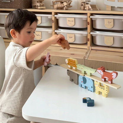 TookyToy - Wooden Stacking Animals Activity Toy - Motherhood