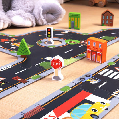 TookyToy - City Road Puzzle Play Set