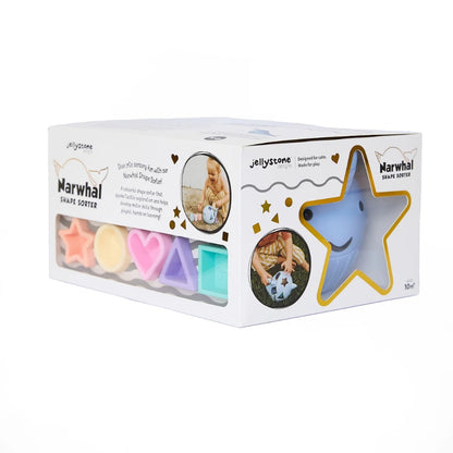 Jellystone Designs - Narwhal Silicone Shape Sorter - Pastel