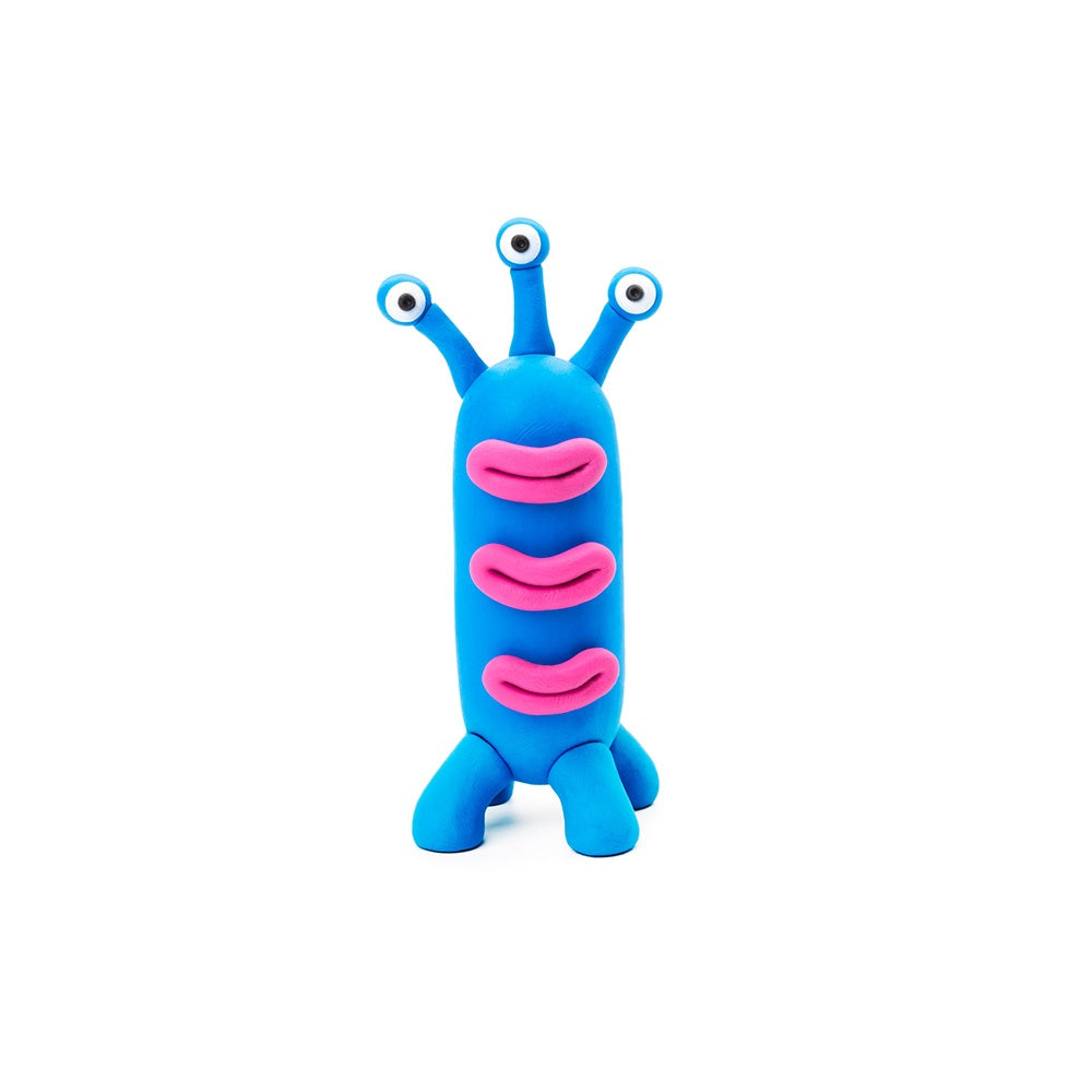 Hey Clay - Modelling Air-Dry Clay with Fun Interactive App - Burger, Trio, Scorpio, Series Aliens, 6 cans