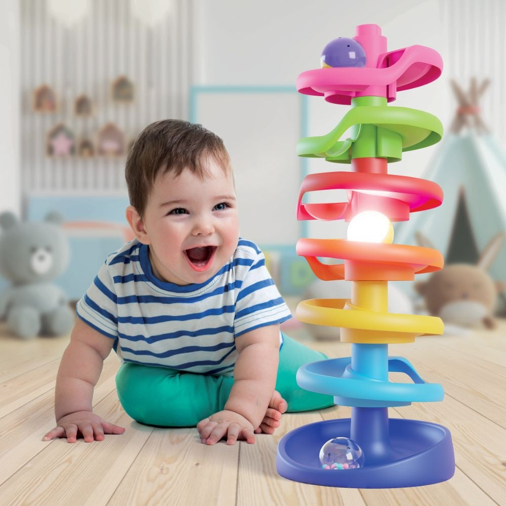 Quercetti - Spiral Tower Brightball: Swirling Ball Run
