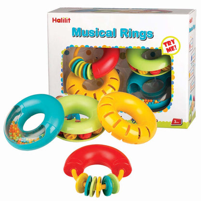 Halilit - Music Instrument for Babies & Toddlers - Musical Rings Gift Set of 4 -**