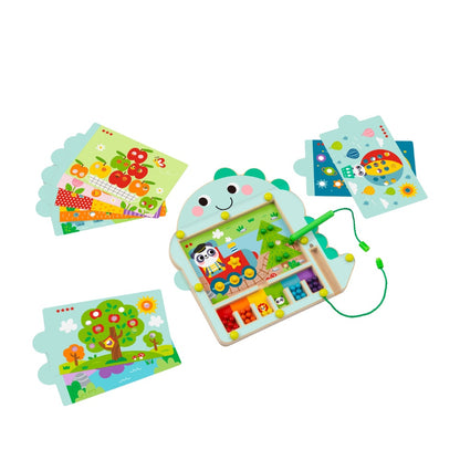 hi Pando - Magnetic Pegboard Maze with Activity Cards - 12pcs