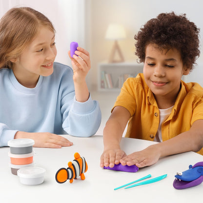 Hey Clay - Modelling Air-Dry Clay with Fun Interactive App - Ocean, 15 cans