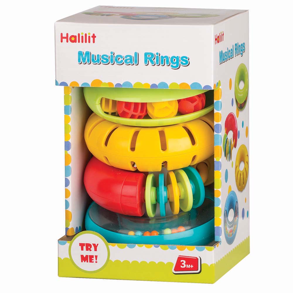 Halilit - Music Instrument for Babies & Toddlers - Muscial Rings Gift Set of 4