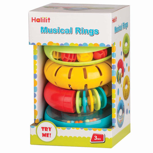 Halilit - Music Instrument for Babies & Toddlers - Muscial Rings Gift Set of 4