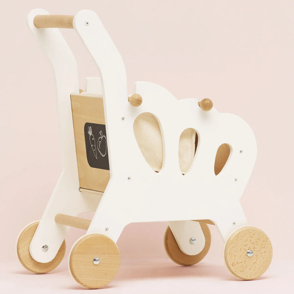 Le Toy Van - Wooden Shopping Grocery Trolley & Bag