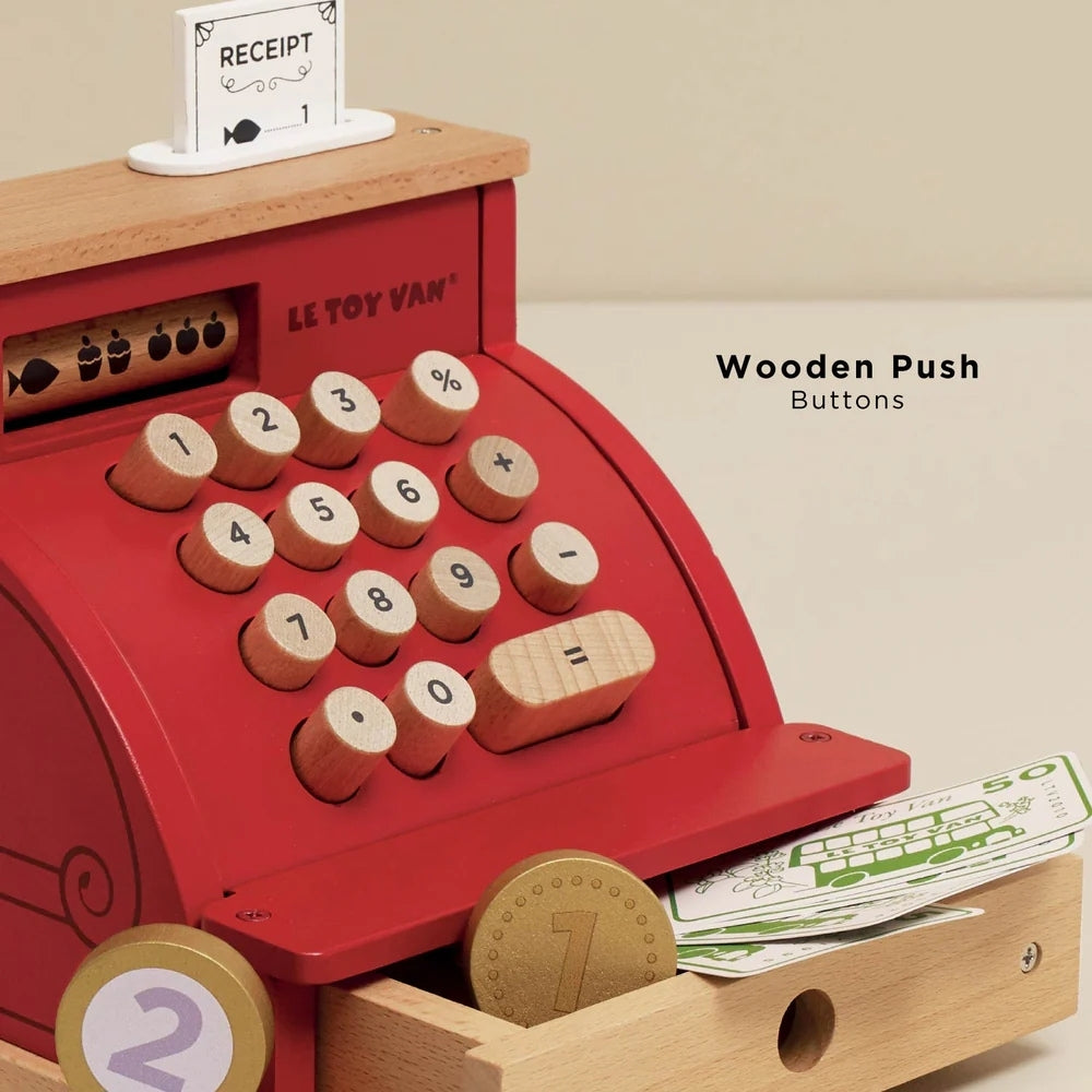 Le Toy Van - Wooden Shop Till: Cash Register and Money - 11pcs