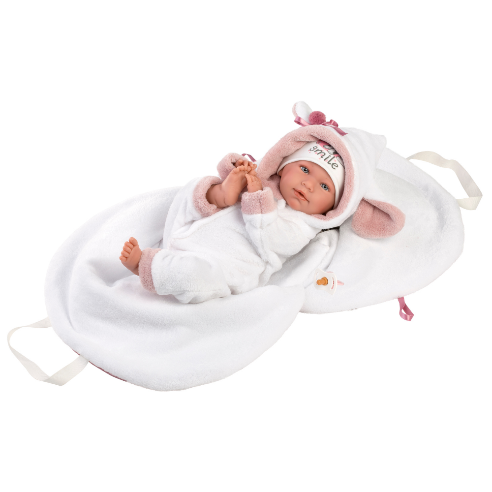 Llorens - Baby Girl Doll with Clothing & Carrycot: Mimi - 42cm
