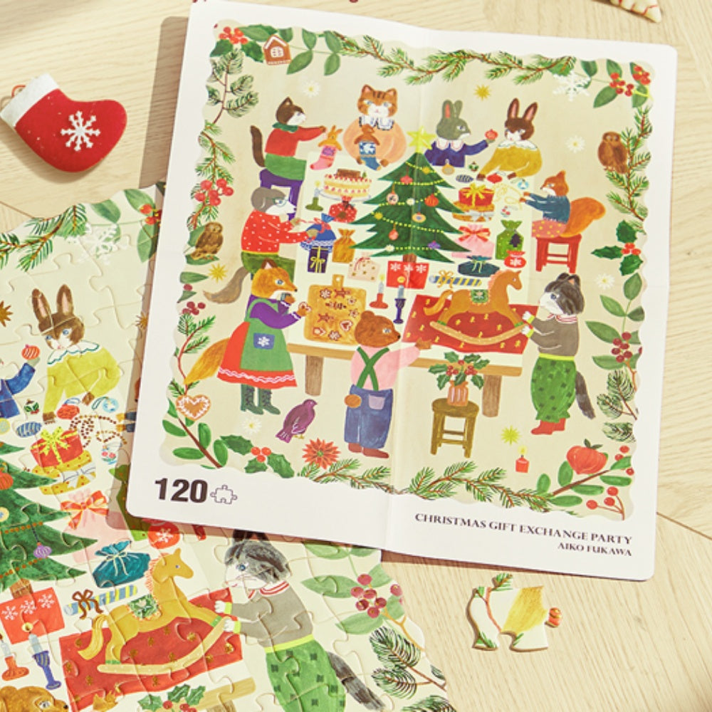 Mideer - Christmas Gift Box - 120 Piece Puzzle