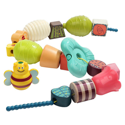 TopBright - Fine Motor Lacing Blocks Set - Spring Party