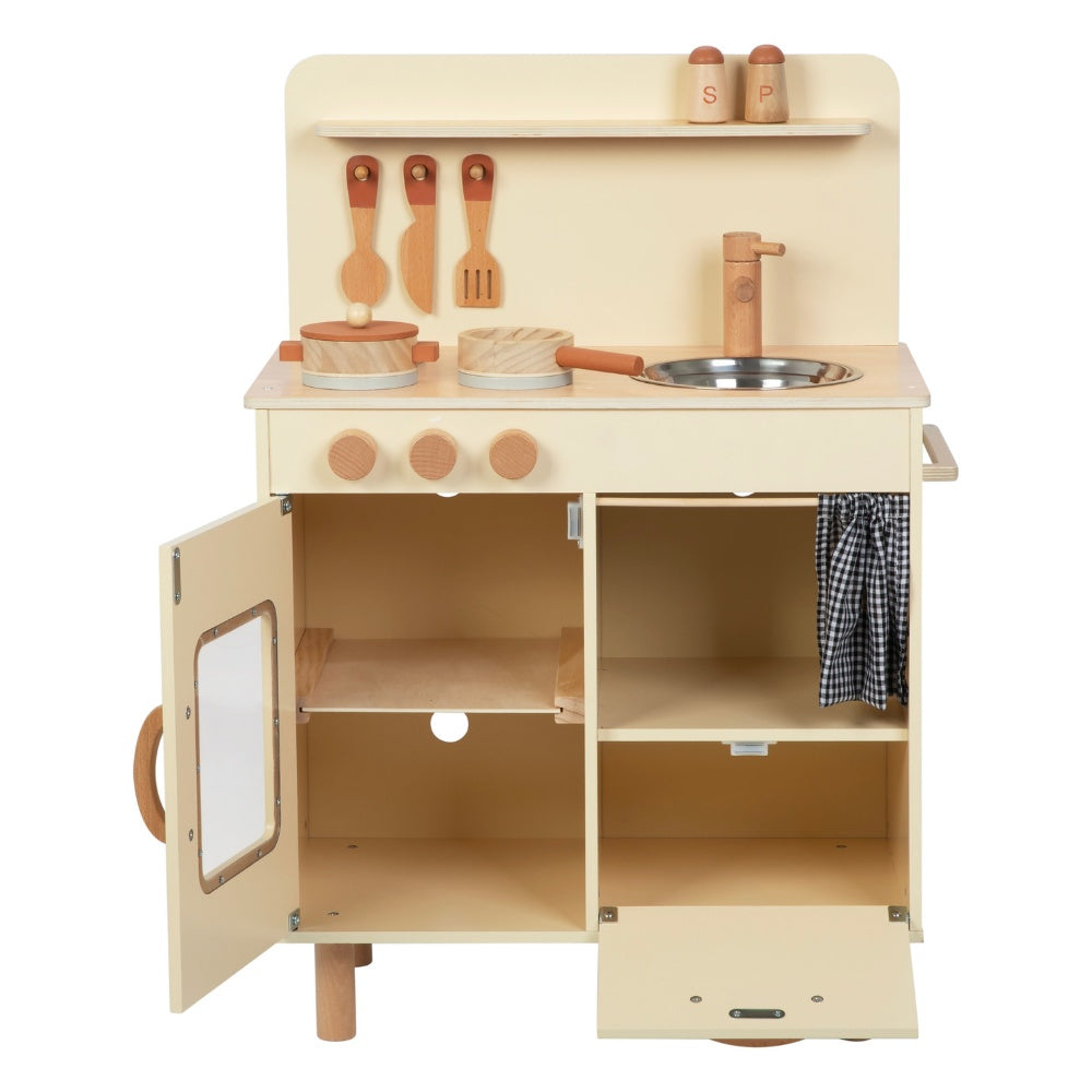 TookyToy - Pretend Play Wooden Kitchen Set with Accessories