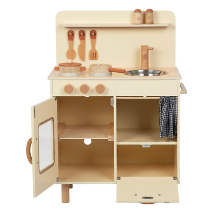 TookyToy - Pretend Play Wooden Kitchen Set with Accessories