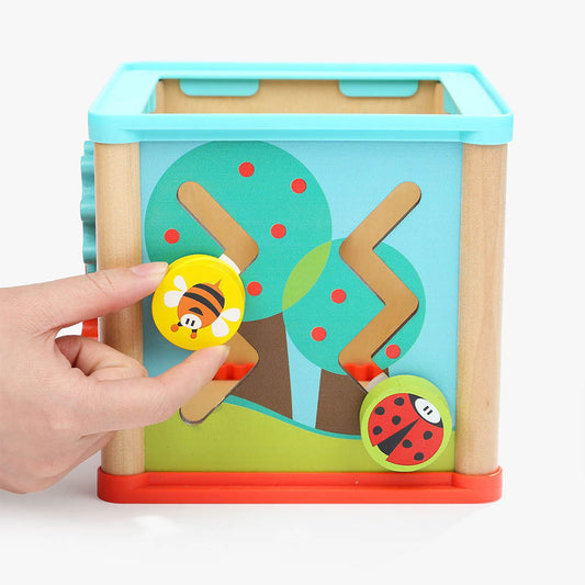 TopBright - 5-in-1 Garden Play Cube: Montessori Activity Toy