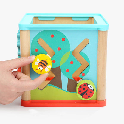 TopBright - 5-in-1 Garden Play Cube: Montessori Activity Toy