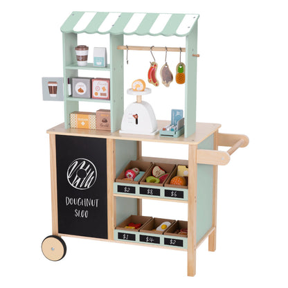 TookyToy - Pretend Play Wooden Grocery Store with Accessories - Motherhood