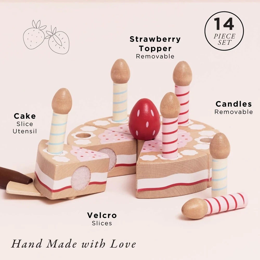 Le Toy Van - Sliceable Birthday Cake & Candles - 14pcs