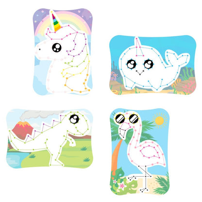 Quercetti - Animals String Art Kit - Threading & Picture Creation Activity