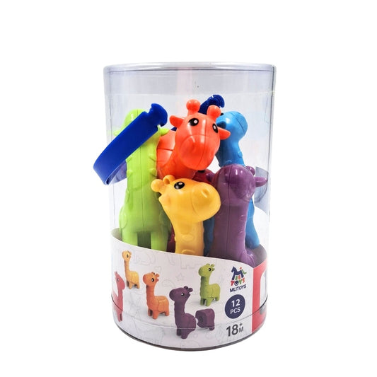 Mingli Toys - Mix, Match & Connect Giraffes - Educational Toy - 6 Pieces