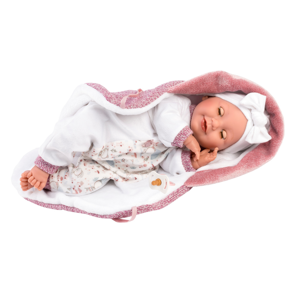 Llorens - Baby Girl Doll with Clothing & Bed Cushion: Heidi - 42cm