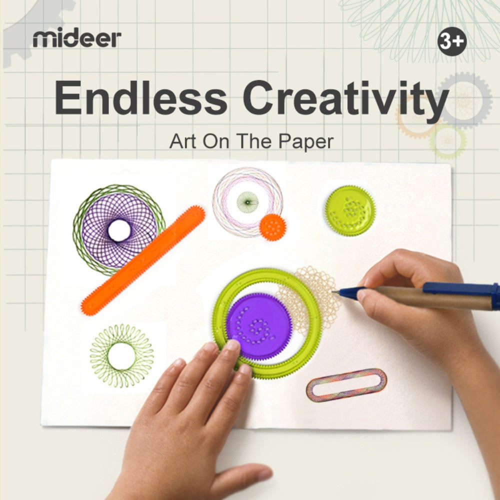 Mideer - Children's Spirograph Drawing Kit - Geometric Design Art Set