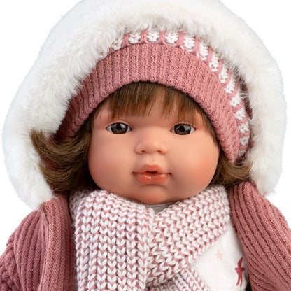 Llorens - Baby Girl Doll with Crying Mechanism, Outfit, & Accessories: Lola - 38cm