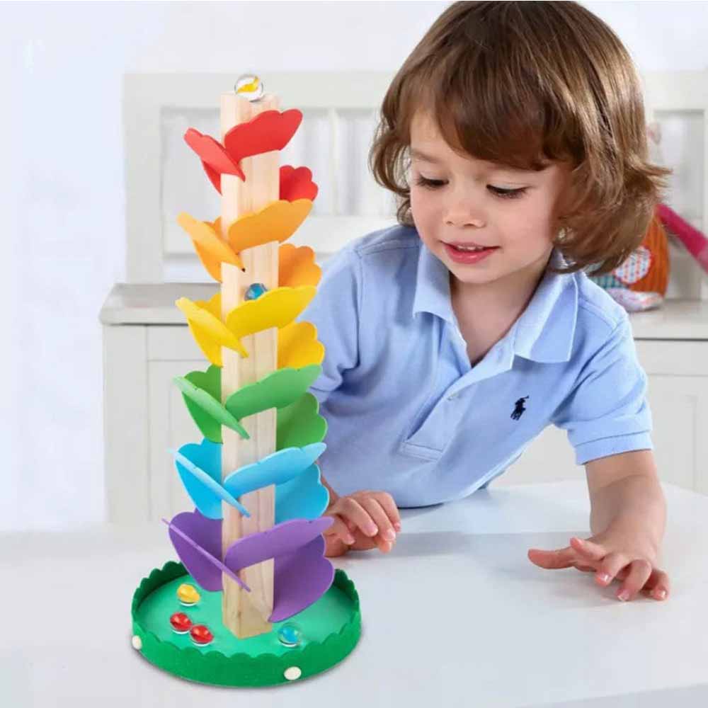TookyToy - Wooden Spiral Tower with Marbles - Motherhood