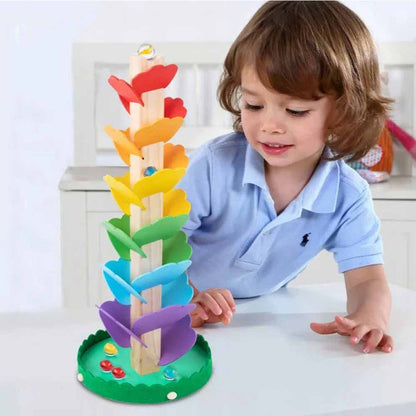 TookyToy - Wooden Spiral Tower with Marbles - Motherhood