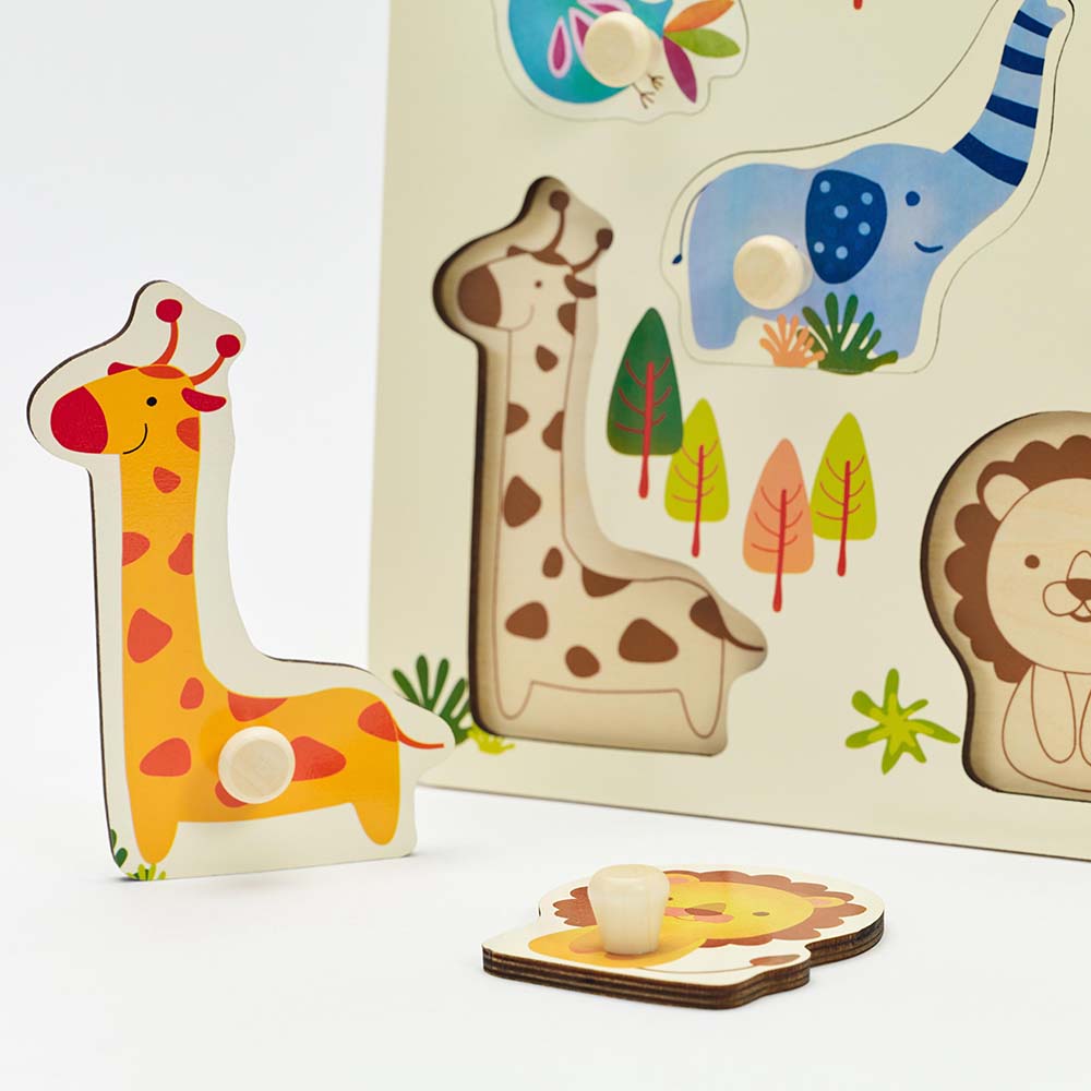 Classic World - Peg Puzzle - Zoo - 7pcs
