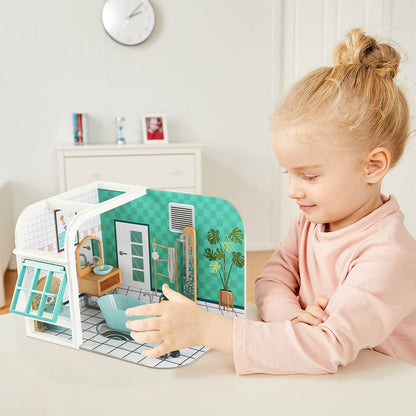 TopBright - Pretend Play Simon's Luxury Bathroom Mini Dollhouse-**