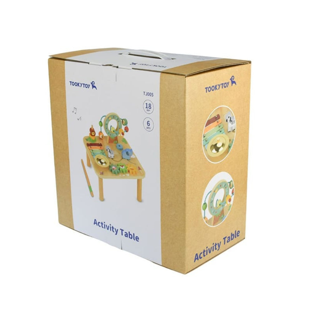 TookyToy - Wooden Forest Multi-Activity Table