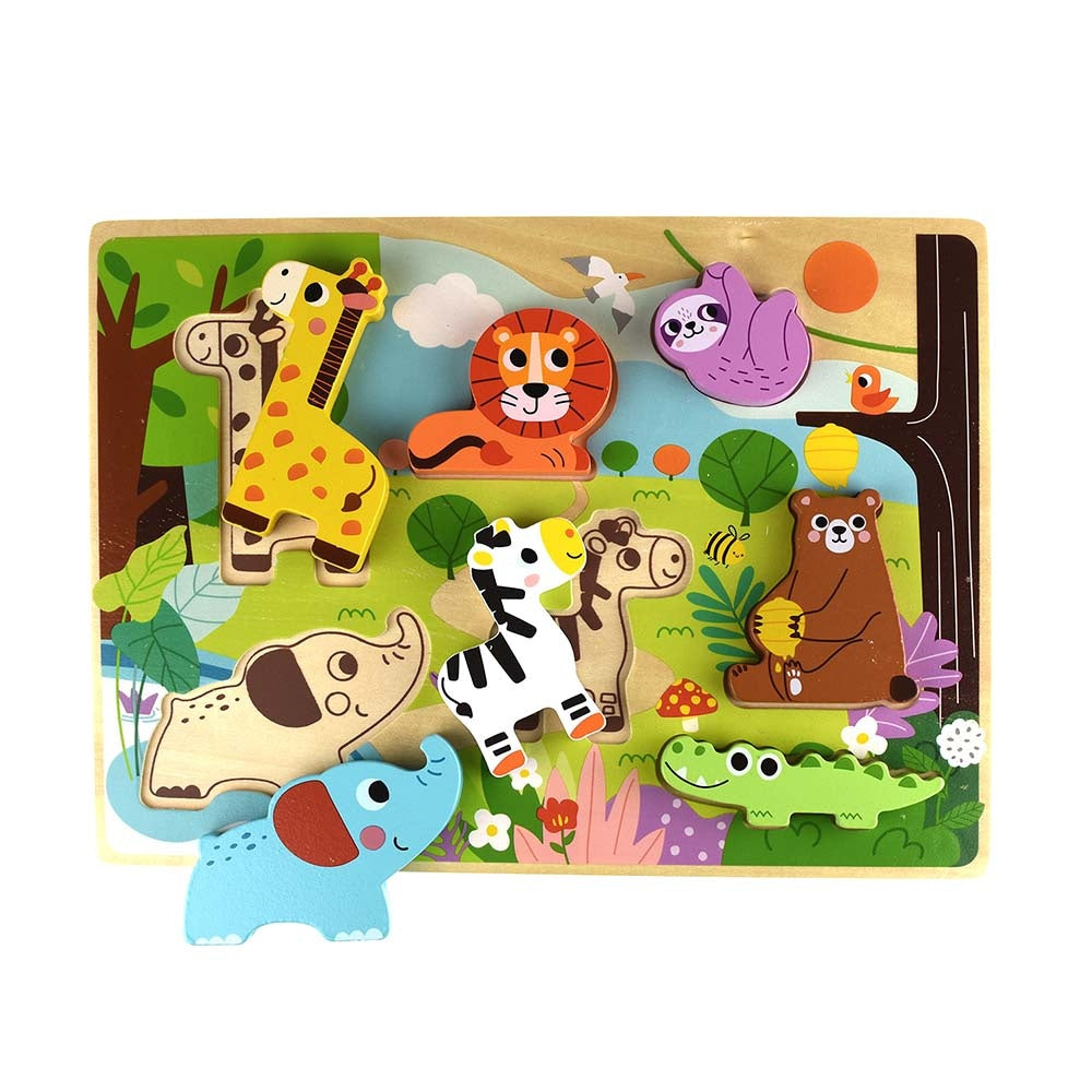TookyToy - Wooden Chunky Animal Puzzle