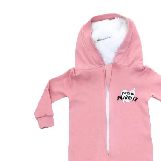 Lullaby Rock Zip-up Onesie with Hood – You are my Fav - Motherhood