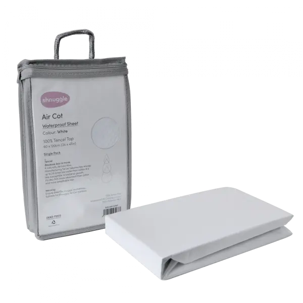 Shnuggle Air Cot Waterproof Cot Sheet | For Cot | 120 x 60 cm Shnuggle