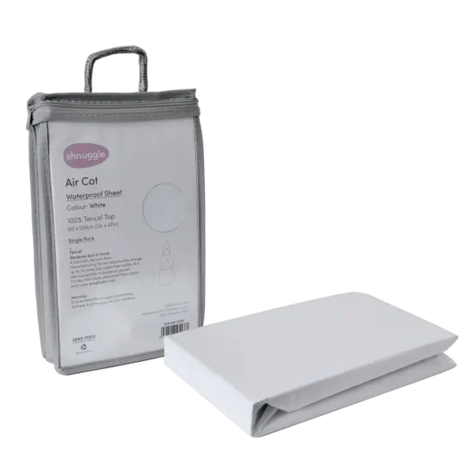 Shnuggle Air Cot Waterproof Cot Sheet | For Cot | 120 x 60 cm Shnuggle