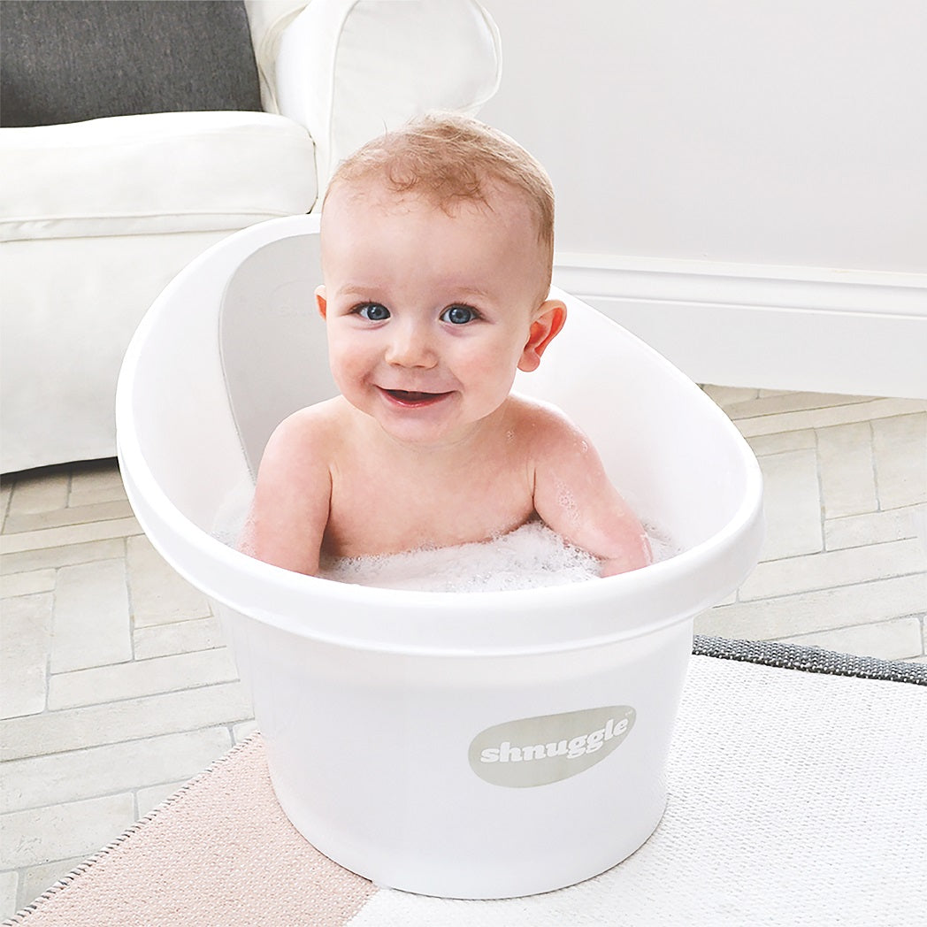 Shnuggle Baby Bath | Newborn baby bath Support with Bum Bump | Compact Bathtub for babies | Bath Seat Suitable from Birth - Motherhood