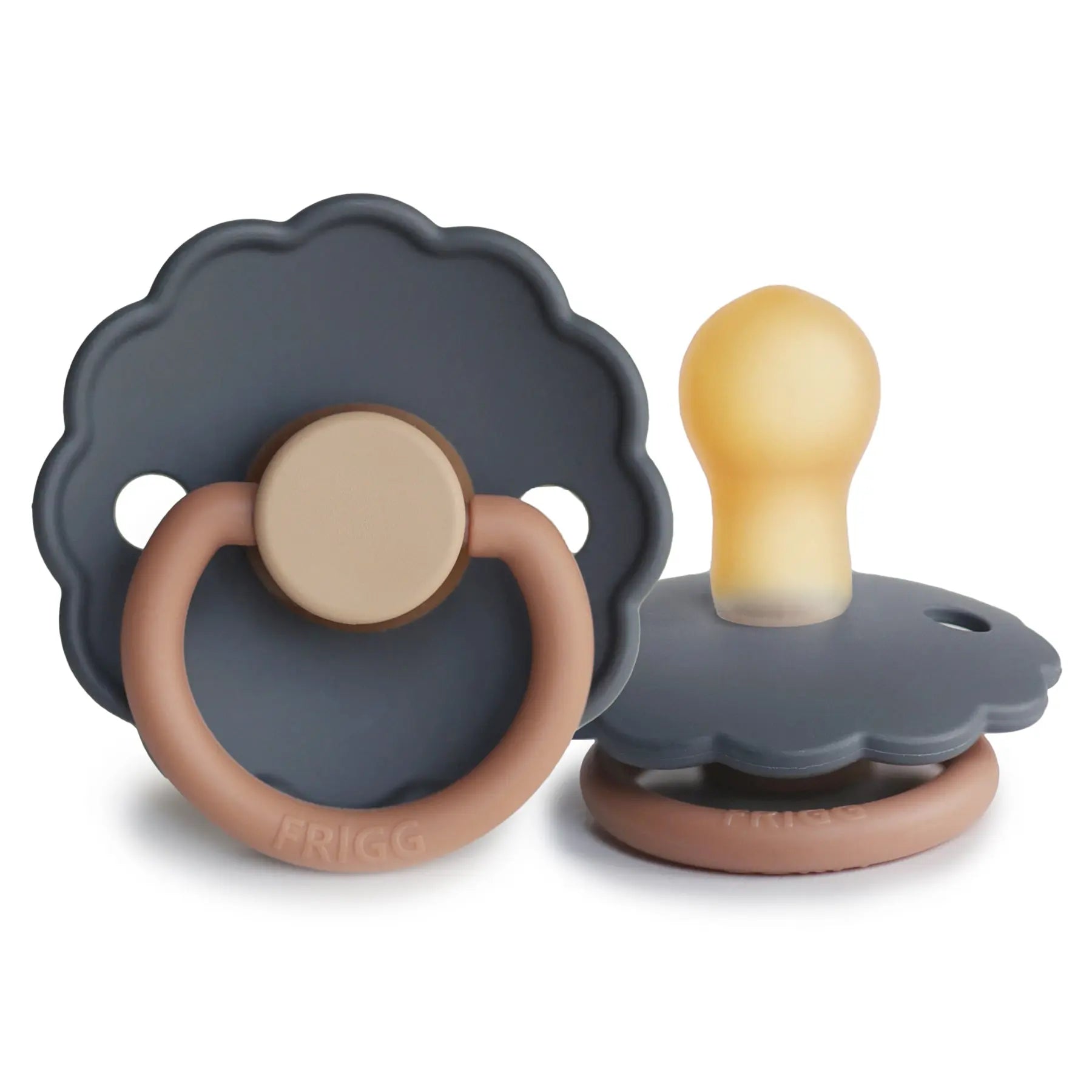 FRIGG Daisy Colourblock - Round Latex Pacifier - Aurora Frigg