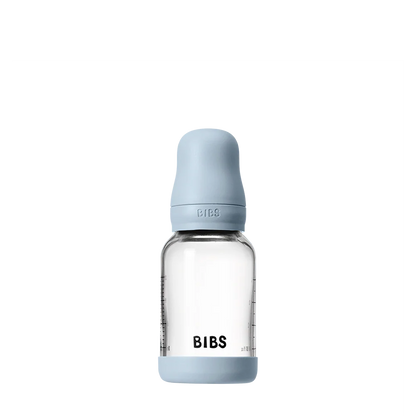 BIBS Glass Baby Bottle Round Latex 120 ml - Motherhood