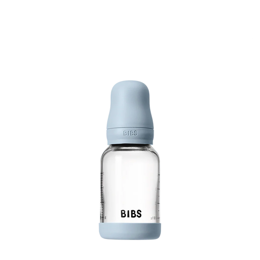 BIBS Glass Baby Bottle Round Latex 120 ml