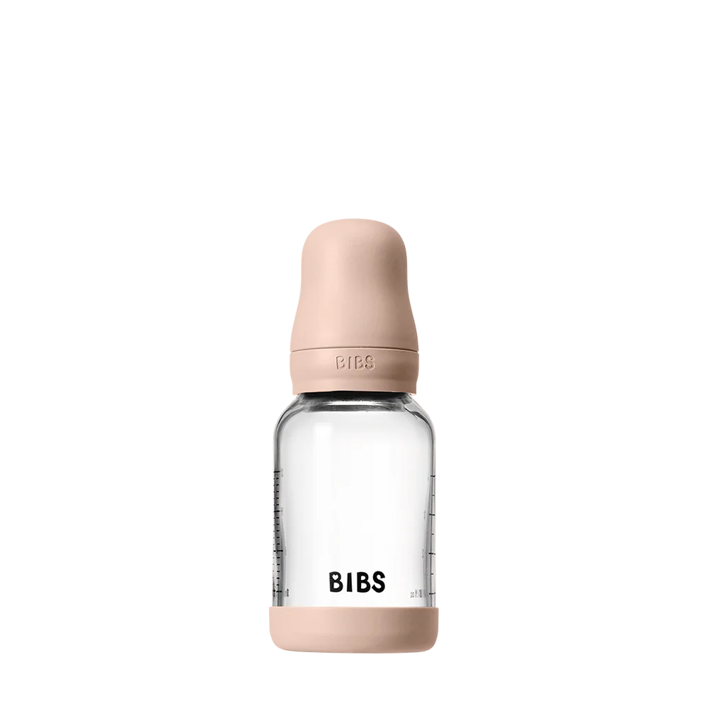 BIBS Glass Baby Bottle Round Latex 120 ml