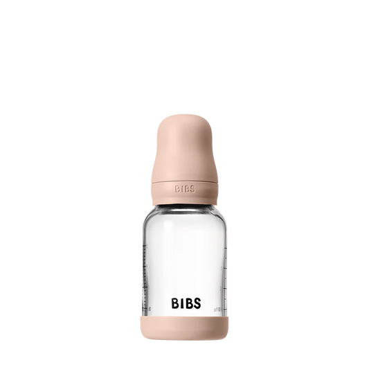 BIBS Glass Baby Bottle Round Latex 120 ml - Motherhood