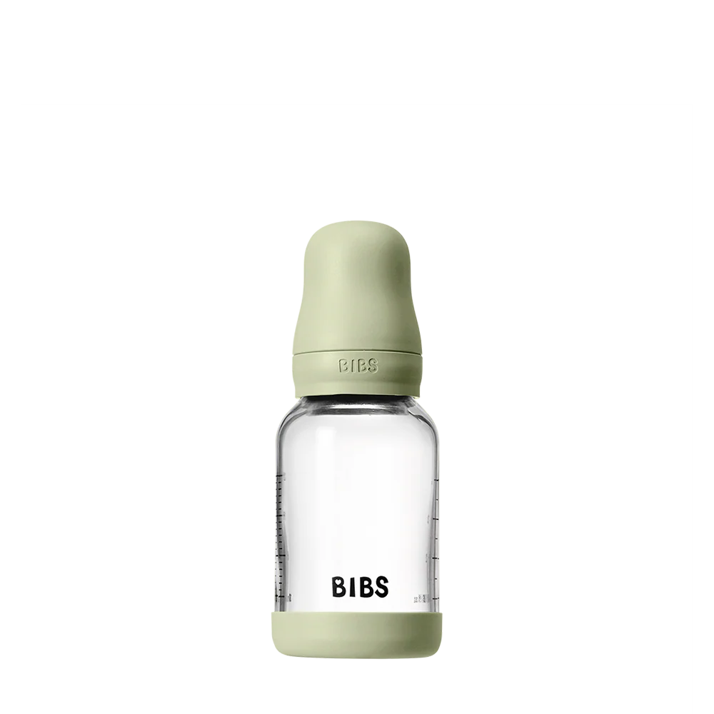 BIBS Glass Baby Bottle Round Latex 120 ml