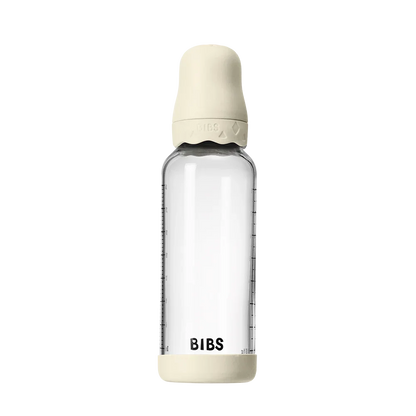 BIBS Boheme Glass Baby Bottle Latex 240ml Ivory