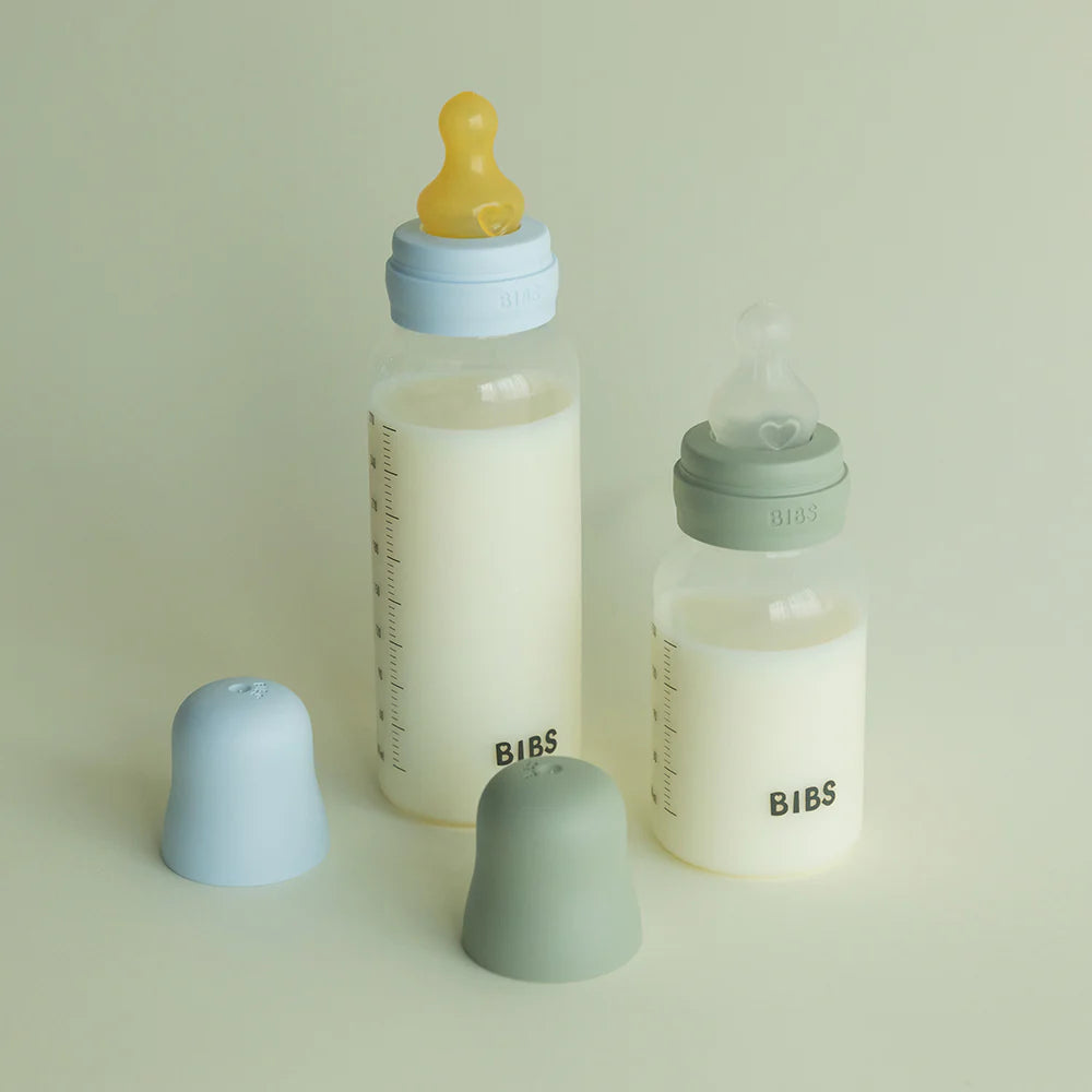 BIBS Grow and Flow Baby Bottle Round Latex Set 150 ml / 270ml Ivory