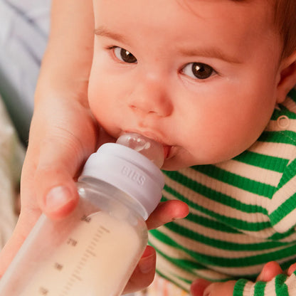 BIBS Glass Baby Bottle Round Silicone 120 ml - Motherhood