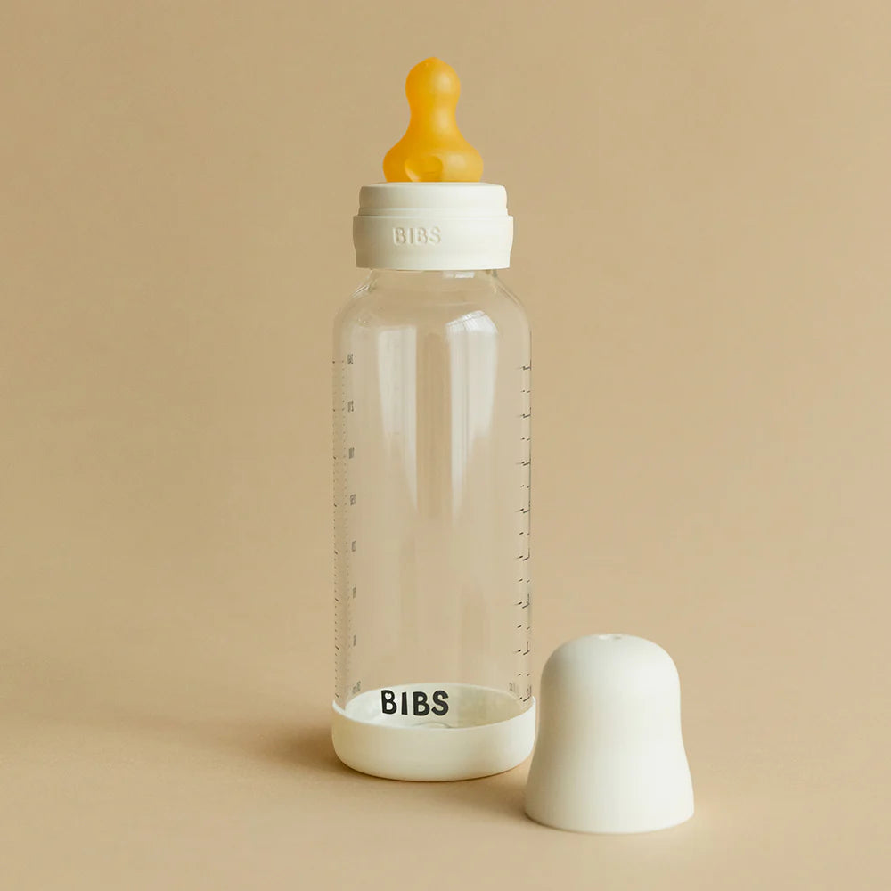 BIBS Glass Baby Bottle Round Latex 240 ml