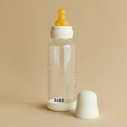 BIBS Glass Baby Bottle Round Latex 240 ml - Motherhood