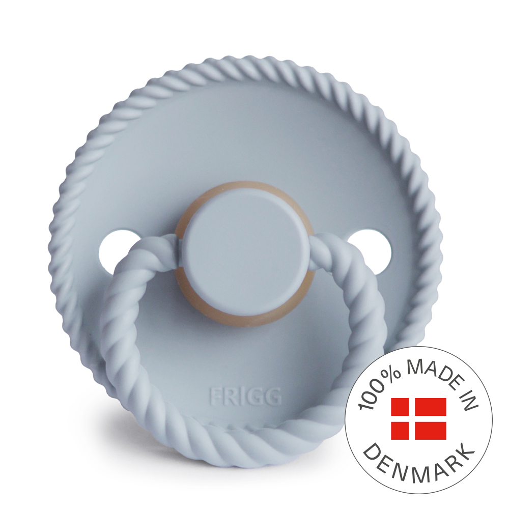 Frigg Rope - Round Latex Pacifier - Powder Blue - Motherhood